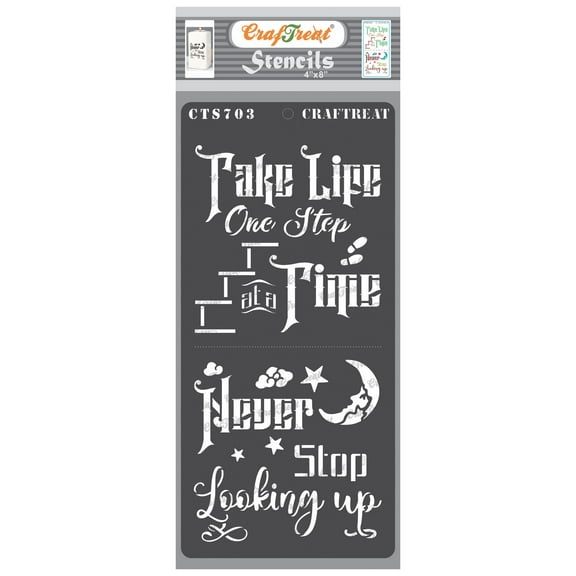 CrafTreat One Step Stencil for Painting and Crafting - 4"x8"