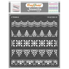 CrafTreat Ornate Borders Stencil for Painting and Crafting - 6"x6"