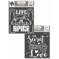 thumbnail image 1 of CrafTreat Spicy Life and Secret Ingredient Stencil for Painting and Crafting - 2 Pcs - 6"x6" each, 1 of 9
