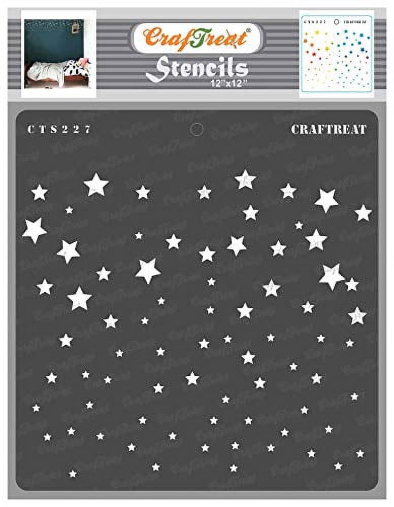 CrafTreat Star Stencils for painting on Wood, Canvas, Paper