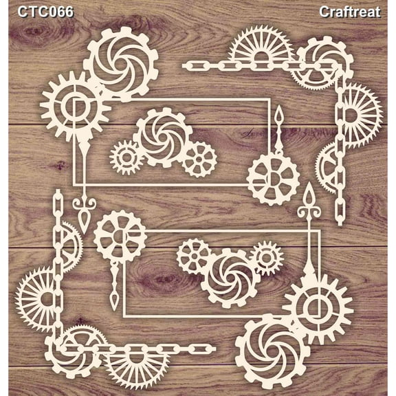 CrafTreat Steampunk Laser Cut Chipboard for Crafting- 5.5x6 Inches