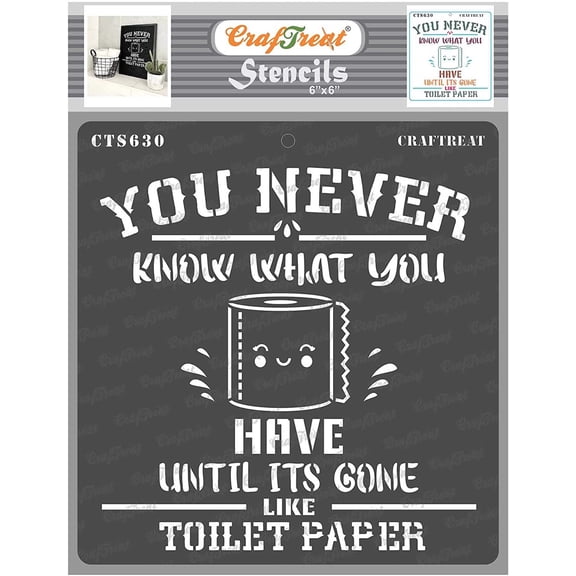 CrafTreat What you have Stencil for Painting and Crafting - 6"x6"