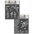 thumbnail image 1 of CrafTreat Wild Flowers and Branch Leaf Stencil for Painting - 2 Pcs - 6"x6" Each, 1 of 3