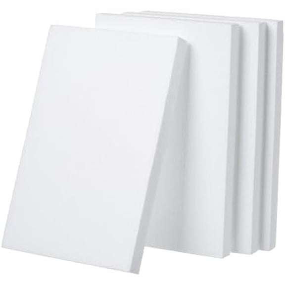 Crafare 12X8X1 Inch Craft Foam Blocks 4 Pack Polystyrene Foam Sheet Rectangle Foam Blocks for Arts School Projects Sculptures Floral Arrangements Modeling and Centerpieces
