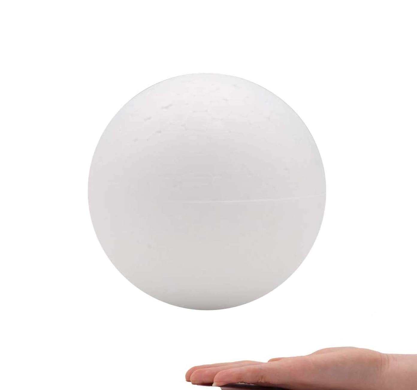Crafare 7.8 Inch White Craft Foam Balls Polystyrene Balls for Holiday Christmas Crafts Making and School Modeling Projects