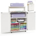 thumbnail image 1 of Crafit 5 Tiers Large Craft Table Circut Cabinet with 5 Tiers Paper Storage and 16 Vinyl Roll Holder, 1 of 7