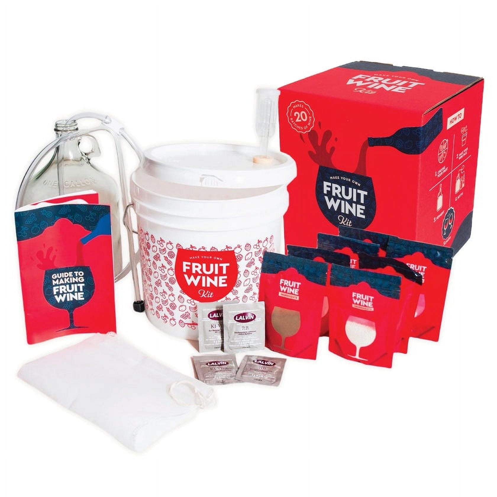 Craft A Brew Fruit Wine Making Kit Easy for Beginners Use Fresh, Frozen, or Juice Makes 20