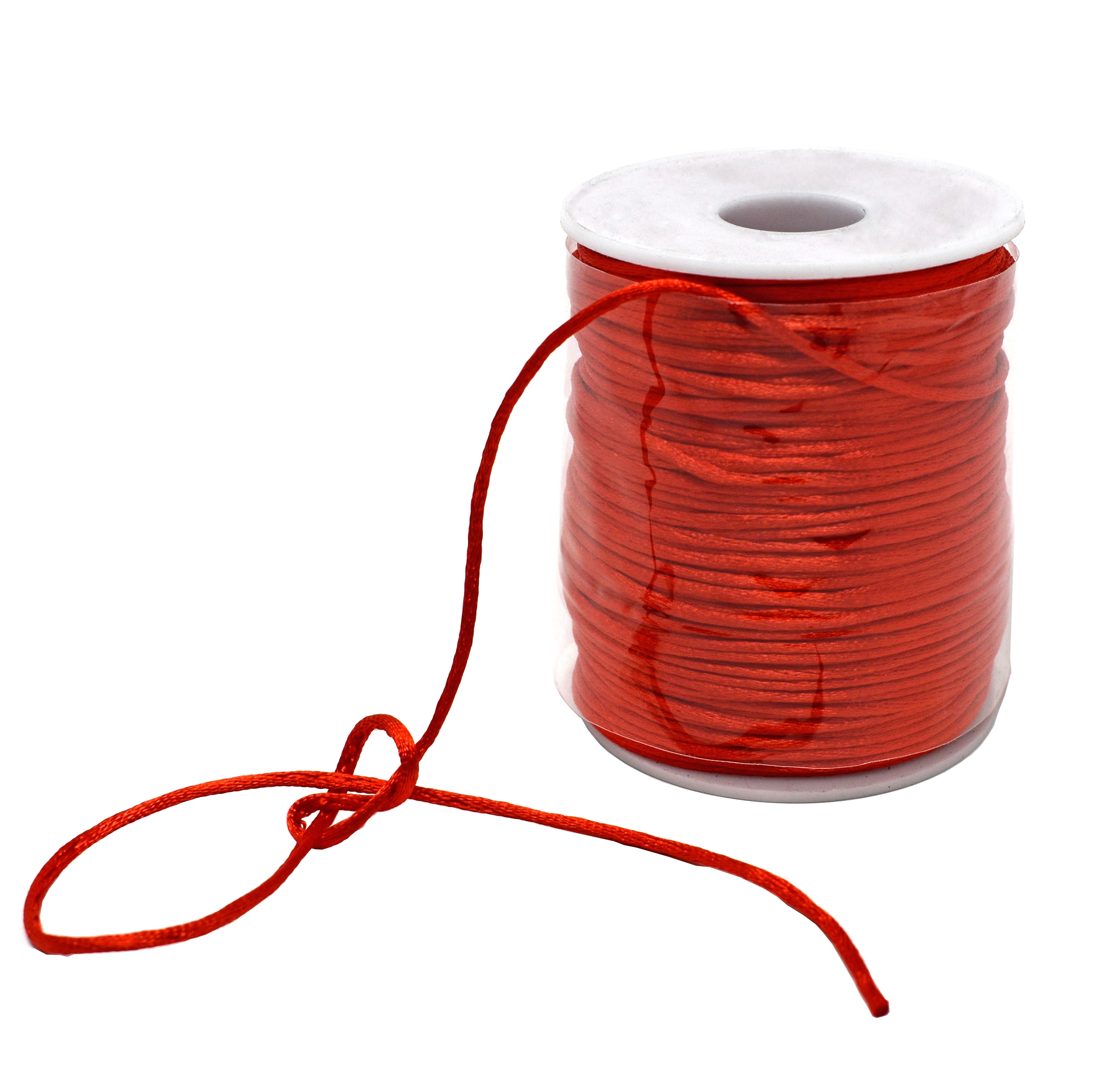 Uxcell Nylon Home DIY Craft Braided Chinese Knot Bracelet Cord String Rope 110 Yards Red