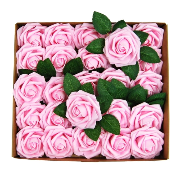 Craft And Party 3” Artificial Foam Pink Roses Wedding Bouquet (25 Count)