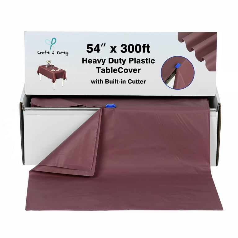 Craft And Party, 54X 300 Ft. Plastic Table Cover Roll for Party