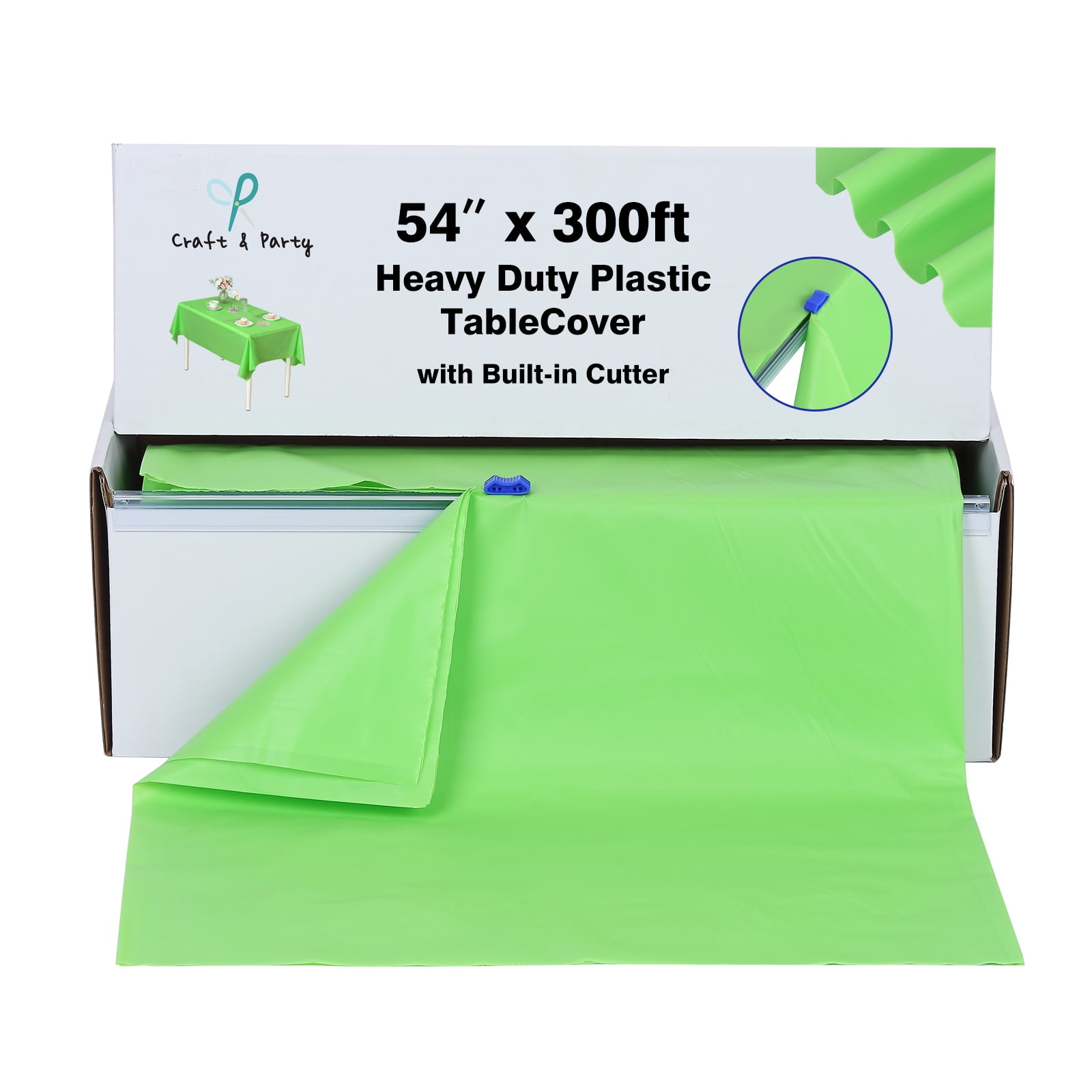 Craft And Party, 54"X 300 Ft. Plastic Table Cover Roll for Party