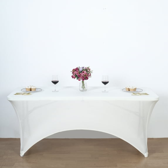 Craft And Party, 6FT Fitted Spandex Rectangular Tablecloth for Home, Party, Wedding or Restaurant