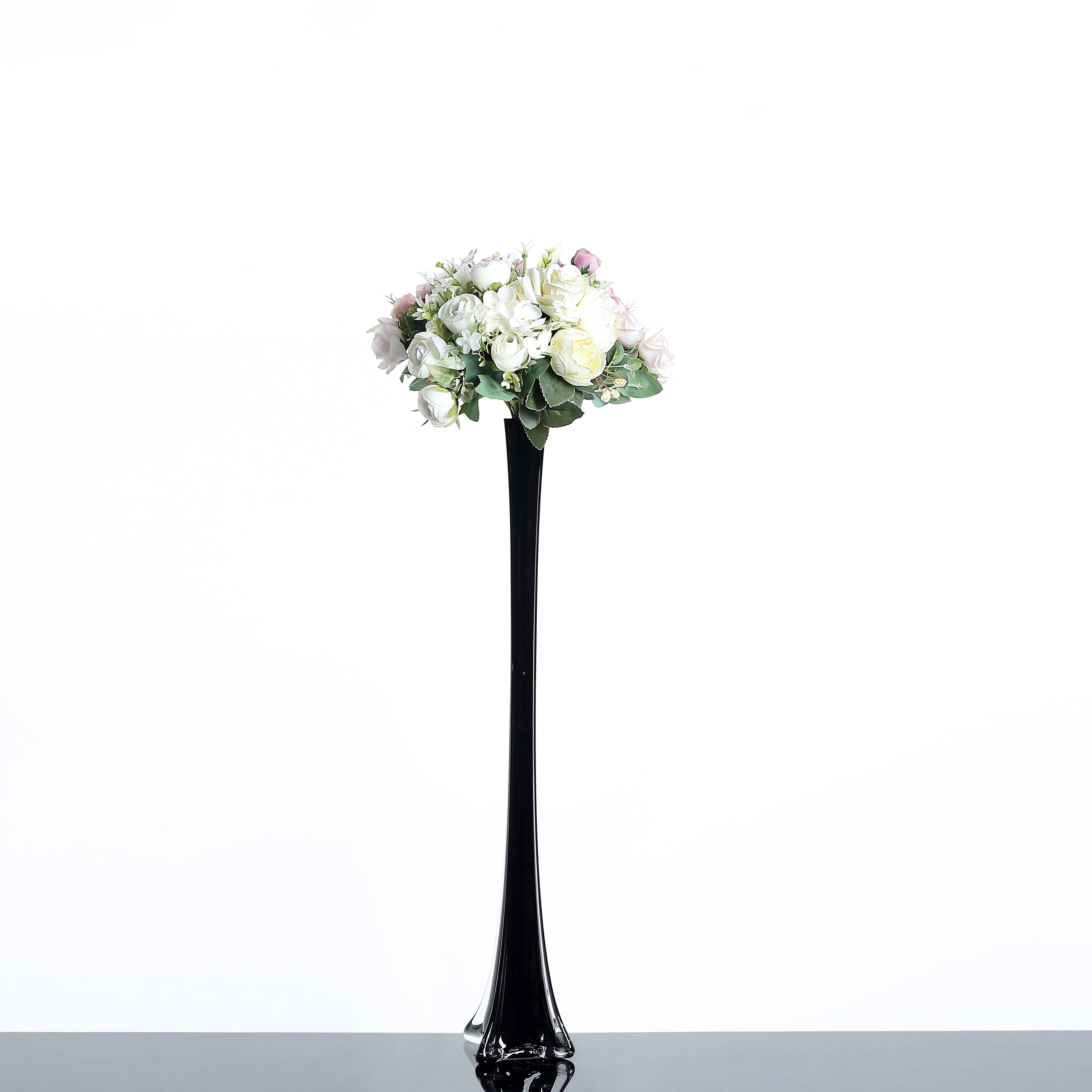 "Craft And Party, Bulk 12-Pack, 24"" Black Eiffel Tower Glass Vases for ...