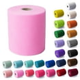 thumbnail image 1 of Craft And Party- Pink 6" x 400 yards Tulle Roll Fabric Spool - Tutu Wedding Gift Craft Bow Decoration, 1 of 5