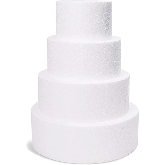 Craft And Party-   Set of 4  Round Cake Dummies 6", 8", 10", and 12"