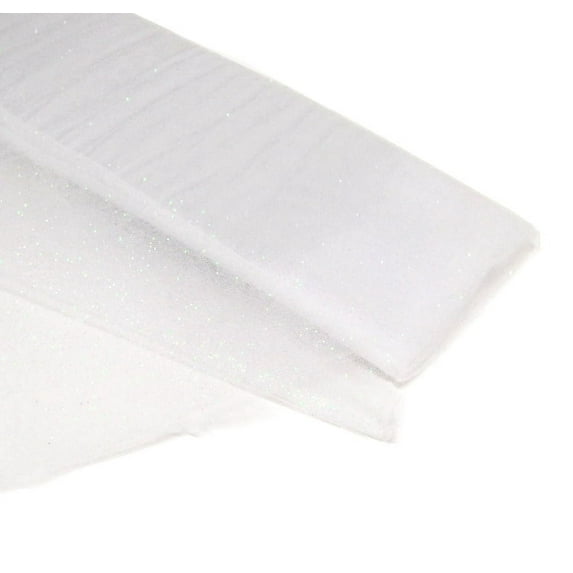 Craft And Party, White Fabric Tulle Roll 54 Inch by 40 Yards (120 ft) Fabric Tulle Bolt for DIY Tutu Skirt, Wedding and Decoration (White)