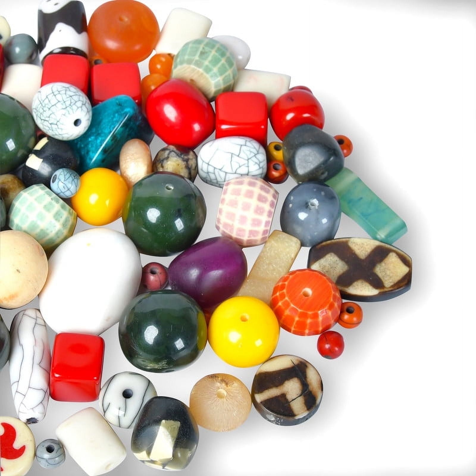 Craft Attic Assorted Resin Beads for Jewelry Making, 1/2 LB bag