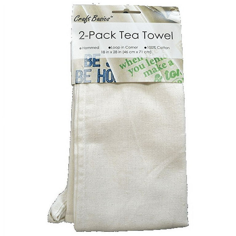 Craft Basics Cotton Tea Towel 2 Count (Brown) 