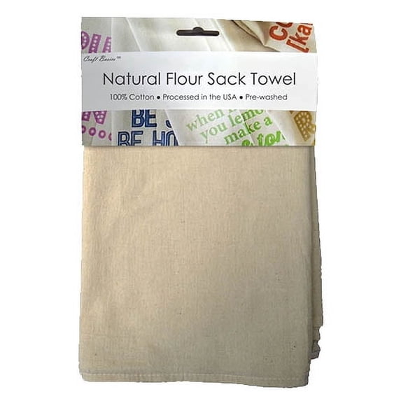 Natural Flour Sack Towel: 10-Pack, 18in x 22in