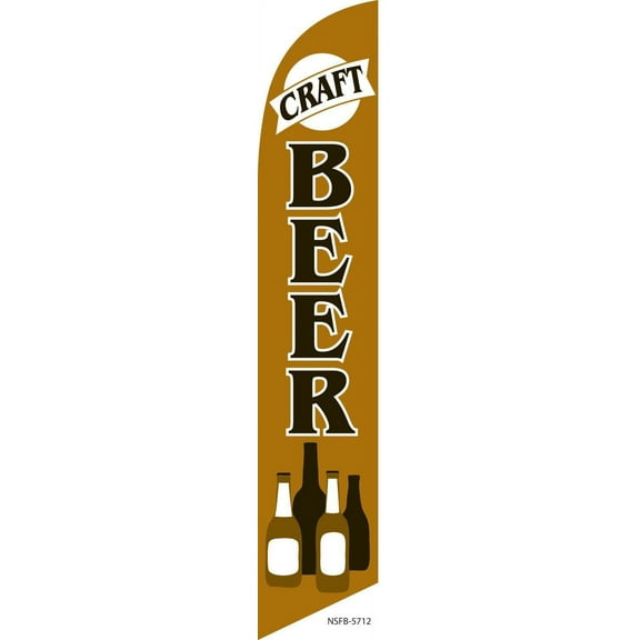 Craft Beer Advertising Feather Banner Swooper Flag, Replacement Flag Only