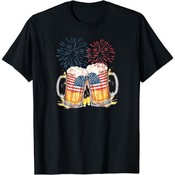 Craft Beer American Flag USA, 4th July Alcohol Brew, Brewery T-Shirt