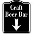 thumbnail image 1 of Craft Beer Bar Down Arrow BLACK Aluminum Composite Sign, 1 of 7