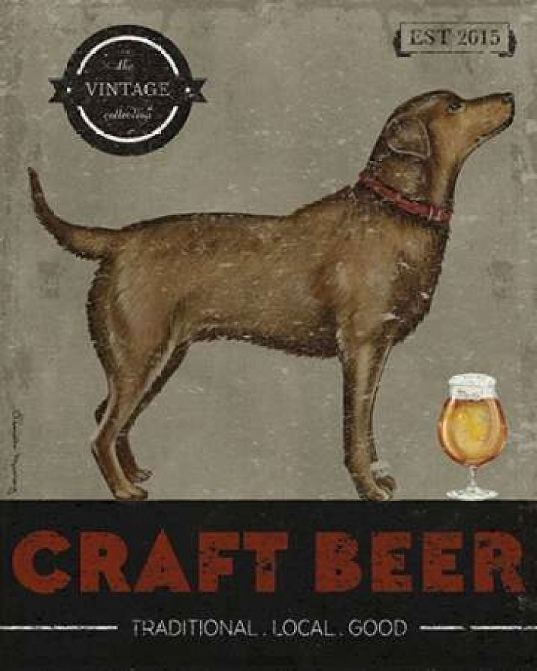 Craft Beer Dog Poster Canvas Art - Danielle Murray (24 x 30)