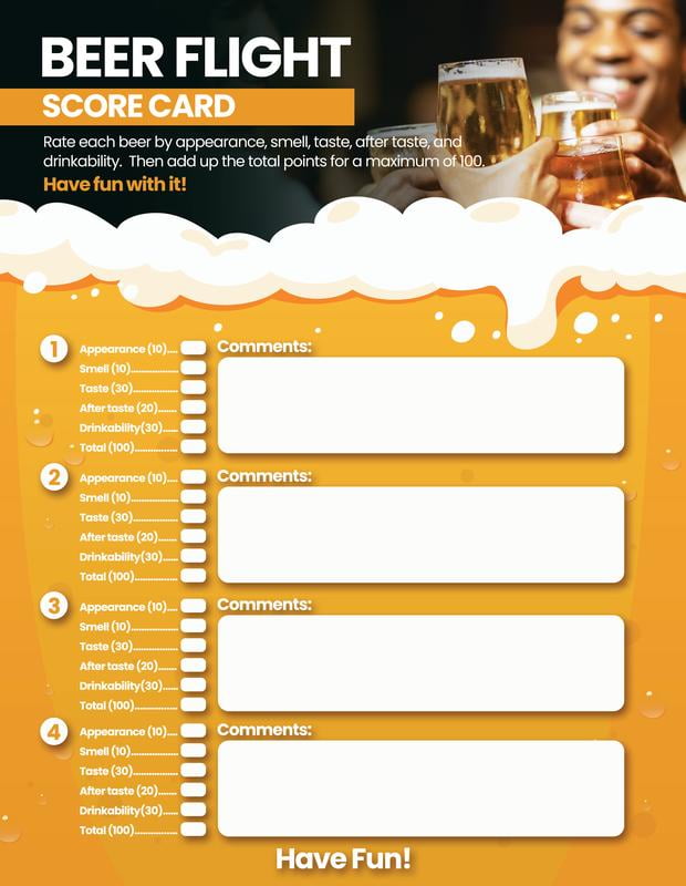 Craft Beer Tasting Score Sheets, Pad of 100 Sheets - Walmart Business Supplies craft-beer-tasting-score-sheets-pad-of-100-sheets-walmart-business-supplies