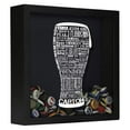 thumbnail image 1 of Torched Craft Beer Typography Shadow Box Wall Mount Decor 13"x13"x3.5", 1 of 6