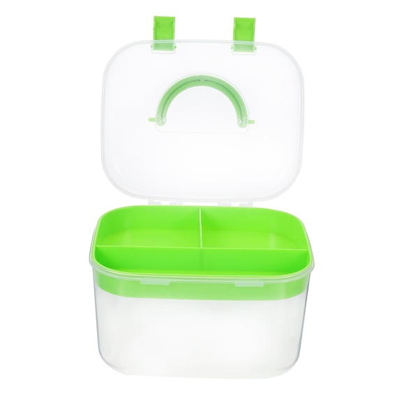 NUOLUX Home Plastic Storage Box Green 1Set 6.5X5.7In