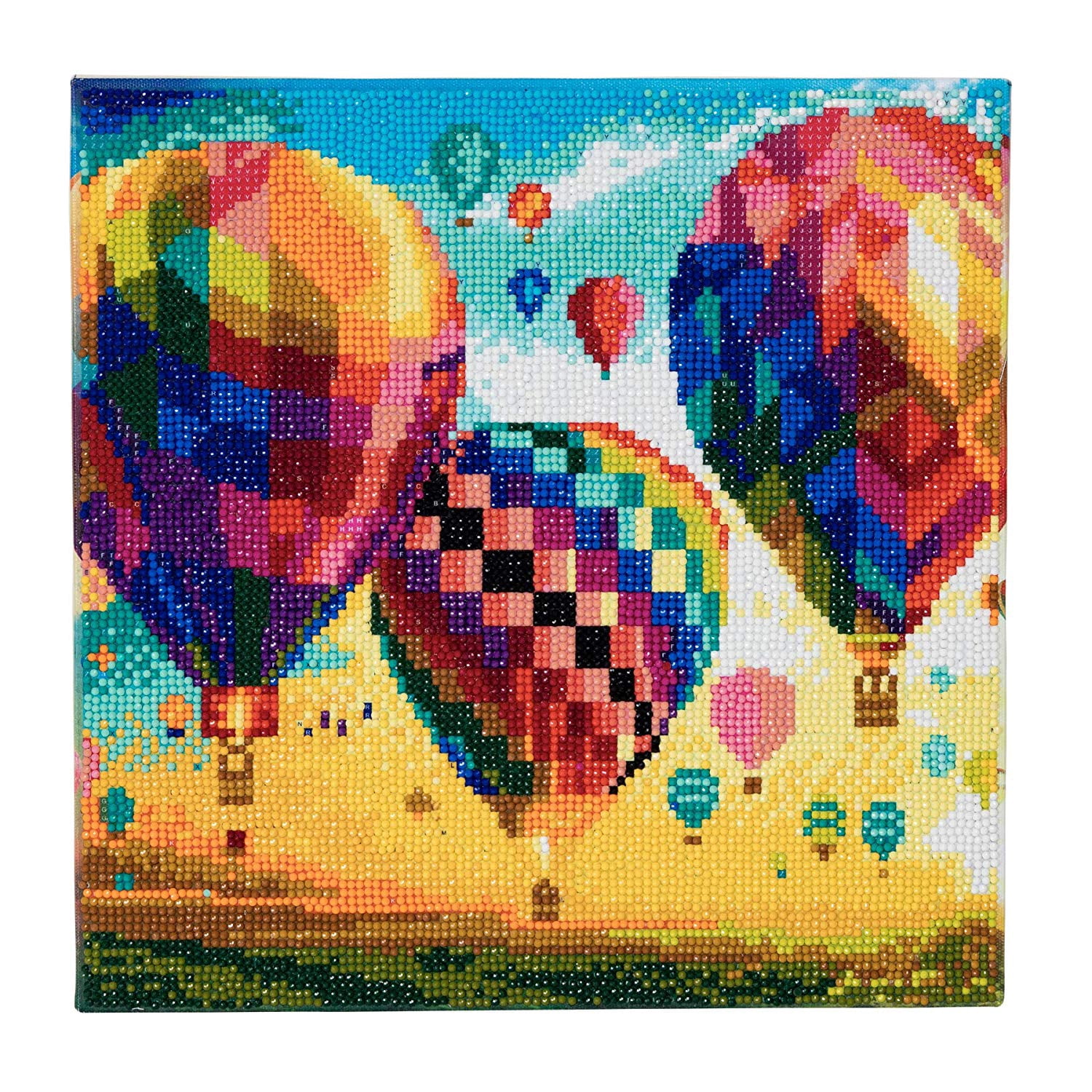 Craft Buddy Crystal Art / Diamond Painting 30cm x 30cm Picture Kit on Wood Frame - Hot Air Balloons