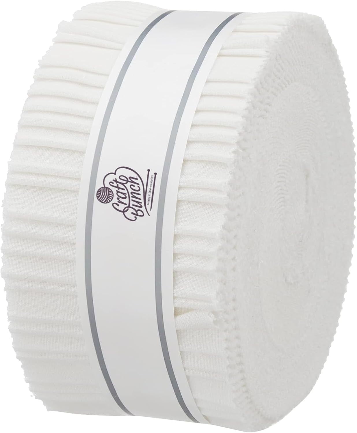 Craft Bunch Jelly Roll - 40 Strips 2.5x44 inches 100% Cotton (White)