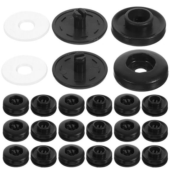 FENGGUIQU Easy Install Plastic Sew On Snaps for Baby Clothes 100 Sets Black