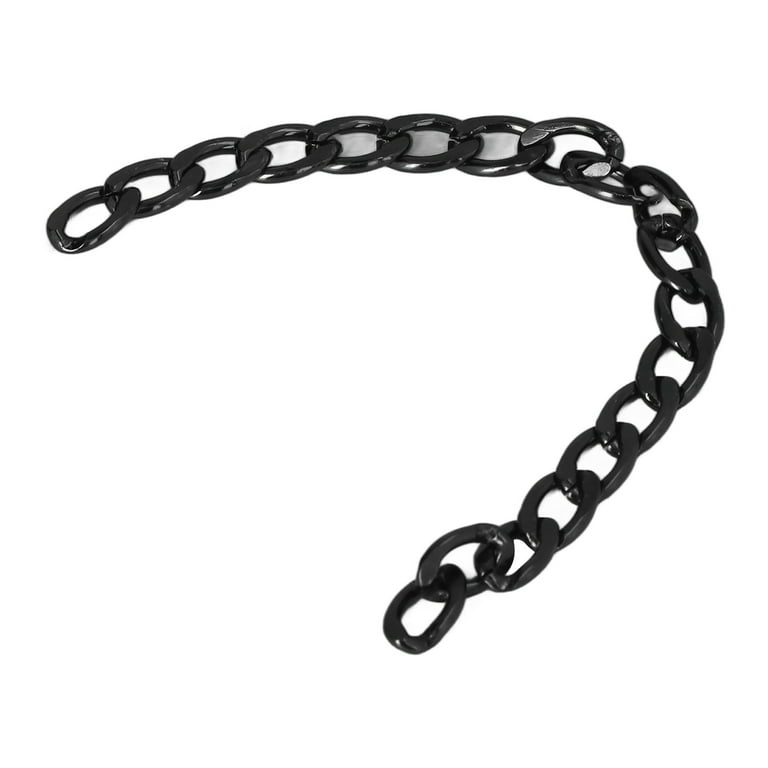 Craft Chain, Elegant 32.8ft Long Sturdy Aluminum Curb Chains For Party For  DIY Jewelry Making Silver Black 