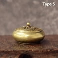 thumbnail image 1 of Craft Chinese Ancient Style Cense Stick Holder Home Decoration Incense Burner Hollow Lotus Mini Qilin Head Retro Brass Censer TYPE 5, 1 of 8