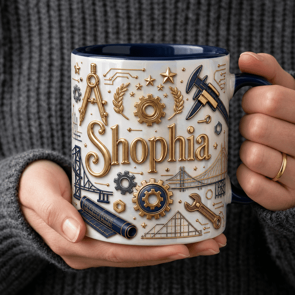 Craft Circle Mug Personalized Ceramic Mug for Knitters, Crocheters & Creative Friends