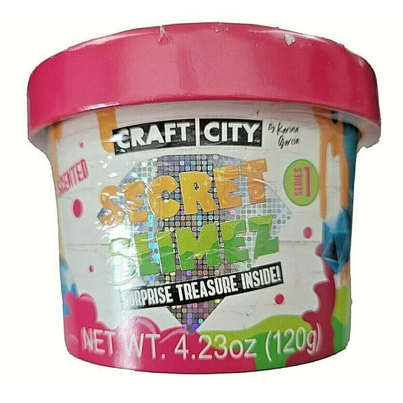 Craft City by Karina Garcia Secret Slimez Series 1 Collectible Slime with Treasure Inside, 4.23 Ounce