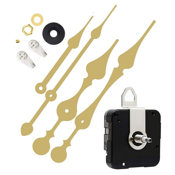 Craft Clock Mechanism Kits High Torqued Quiet Quartzs Motor Movement with 2 Pack Long Hands Set for Clock Projects