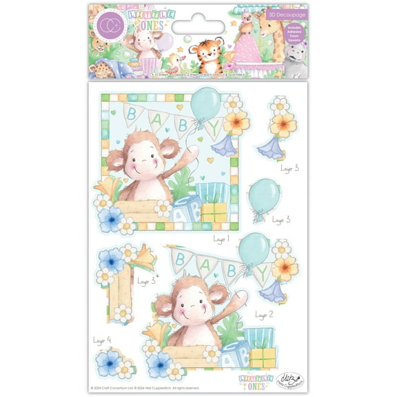 Craft Consortium 3D Decoupage Set-Little Ones