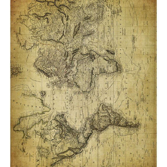 Craft Consortium Decoupage Papers 13.75"X15.75" 3/Pkg-World Map 2, Pk 3