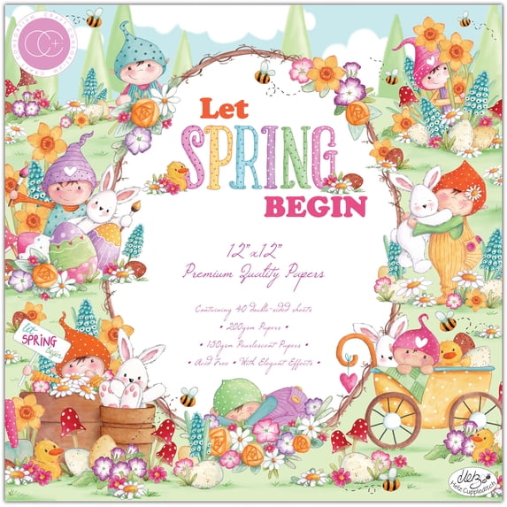 Craft Consortium Double-Sided Paper Pad 12"X12" 40/Pkg-Let Spring Begin