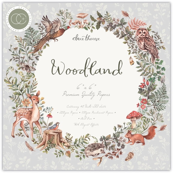 Craft Consortium Double-Sided Paper Pad 6"X6" 40/Pkg-Woodland