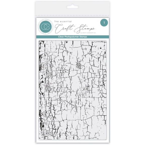 Craft Consortium Photopolymer Stamp set-Cracked Surface, Journaling Phase 2