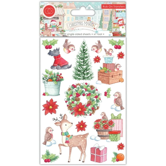 Craft Consortium Rub-Ons-Christmas Market