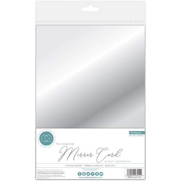 Craft Consortium The Essential Mirror Card A4-Silver