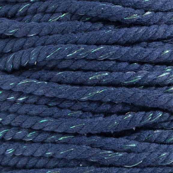 Craft County 1/2 Inch Twisted Cotton Rope - Imported - Midnight - 320 Feet