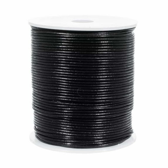 Craft County 1.5MM Round Leather Cord â 5, 10, 25 or 50 Yards or 328 feet â Various Colors