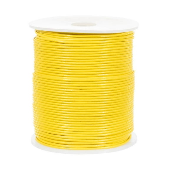 Craft County 1.5MM Round Leather Cord – 5, 10, 25 or 50 Yards or 328 feet – Various Colors