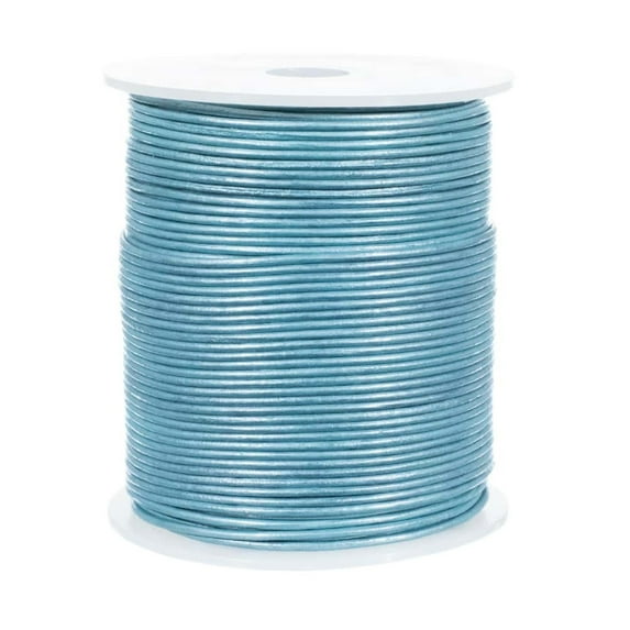 Craft County 1.5MM Round Leather Cord – 5, 10, 25 or 50 Yards or 328 feet – Various Colors