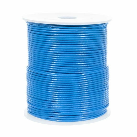 Craft County 1.5MM Round Leather Cord – 5, 10, 25 or 50 Yards or 328 feet – Various Colors
